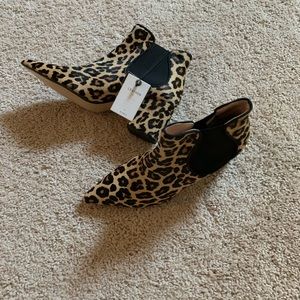 Zara Leopard Booties NWT